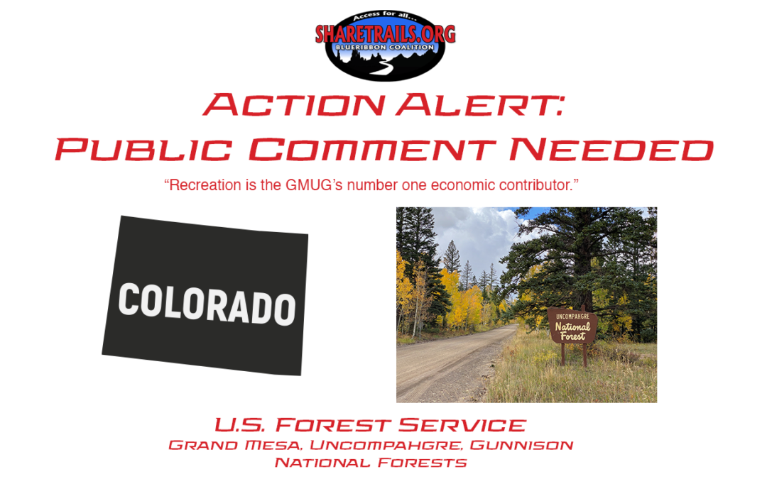 Public Comments Needed to Protect Popular Trails, Snowmobile Access, and Dispersed Camping in Colorado’s GMUG National Forest