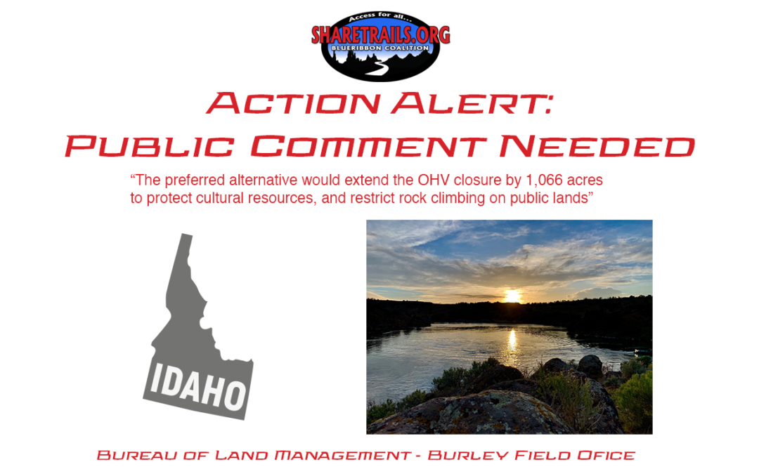 Action Alert – Help Prevent BLM Closures of Off-Road Trails and Rock Climbing Routes in Idaho’s Massacre Rocks